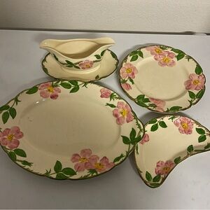 Vintage 1960's USA Franciscan Desert Rose Serving Platter set of 4